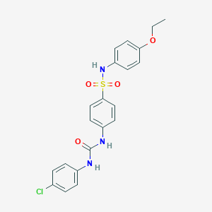 molecular formula C21H20ClN3O4S B322166 4-{[(4-chloroanilino)carbonyl]amino}-N-(4-ethoxyphenyl)benzenesulfonamide 