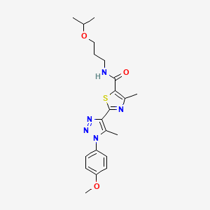 N-(3-isopropoxypropyl)-2-(1-(4-methoxyphenyl)-5-methyl-1H-1,2,3-triazol-4-yl)-4-methylthiazole-5-carboxamide