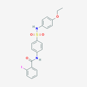molecular formula C21H19IN2O4S B322167 N-{4-[(4-ethoxyanilino)sulfonyl]phenyl}-2-iodobenzamide 