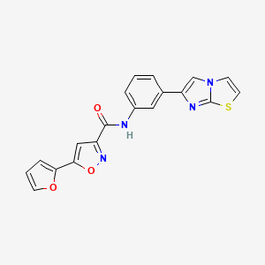 5-(furan-2-yl)-N-(3-(imidazo[2,1-b]thiazol-6-yl)phenyl)isoxazole-3-carboxamide
