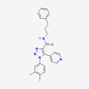 1-(3,4-dimethylphenyl)-N-(3-phenylpropyl)-5-(pyridin-4-yl)-1H-1,2,3-triazole-4-carboxamide