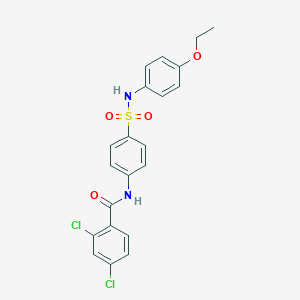 molecular formula C21H18Cl2N2O4S B322168 2,4-dichloro-N-{4-[(4-ethoxyanilino)sulfonyl]phenyl}benzamide 