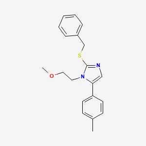 2-(benzylthio)-1-(2-methoxyethyl)-5-(p-tolyl)-1H-imidazole