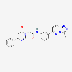 N-(3-(3-methyl-[1,2,4]triazolo[4,3-b]pyridazin-6-yl)phenyl)-2-(6-oxo-4-phenylpyrimidin-1(6H)-yl)acetamide