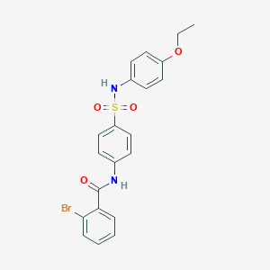 molecular formula C21H19BrN2O4S B322170 2-bromo-N-{4-[(4-ethoxyanilino)sulfonyl]phenyl}benzamide 