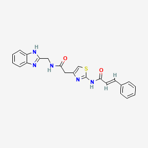 N-(4-(2-(((1H-benzo[d]imidazol-2-yl)methyl)amino)-2-oxoethyl)thiazol-2-yl)cinnamamide