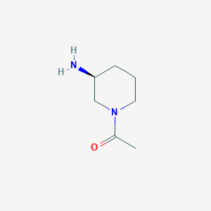 molecular formula C7H14N2O B3221735 (S)-1-(3-Aminopiperidin-1-yl)ethanone CAS No. 1207602-55-8