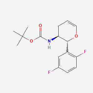 molecular formula C16H19F2NO3 B3221742 叔丁基((2R,3S)-2-(2,5-二氟苯基)-3,4-二氢-2H-吡喃-3-基)氨基甲酸酯 CAS No. 1207984-91-5