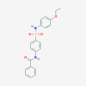 molecular formula C21H20N2O4S B322175 N-(4-{[(4-ethoxyphenyl)amino]sulfonyl}phenyl)benzamide 