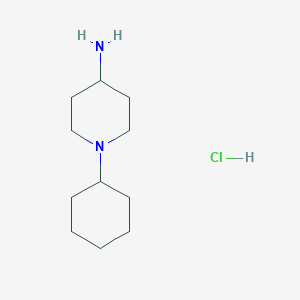 molecular formula C11H23ClN2 B3221754 1-Cyclohexylpiperidin-4-amine hydrochloride CAS No. 1208076-19-0