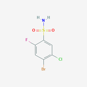 molecular formula C6H4BrClFNO2S B3221763 4-Bromo-5-chloro-2-fluorobenzenesulfonamide CAS No. 1208077-35-3
