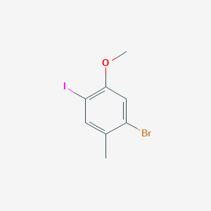 molecular formula C8H8BrIO B3221768 1-Bromo-4-iodo-5-methoxy-2-methylbenzene CAS No. 1208077-54-6