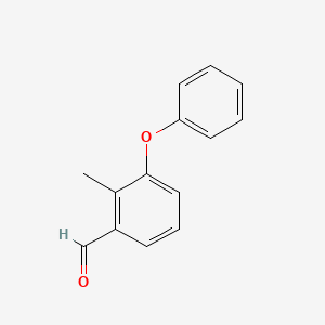 molecular formula C14H12O2 B3221780 2-Methyl-3-phenoxybenzaldehyde CAS No. 1208078-43-6