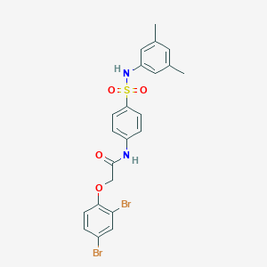 2-(2,4-dibromophenoxy)-N-{4-[(3,5-dimethylanilino)sulfonyl]phenyl}acetamide