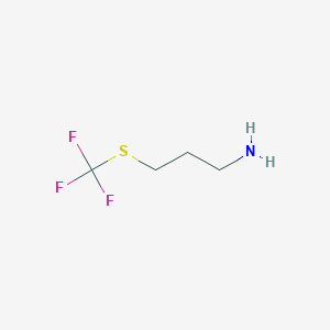 molecular formula C4H8F3NS B3221798 3-Trifluoromethylsulfanyl-propylamine CAS No. 1208079-05-3
