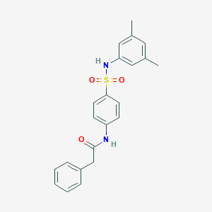 molecular formula C22H22N2O3S B322180 N-{4-[(3,5-dimethylanilino)sulfonyl]phenyl}-2-phenylacetamide 