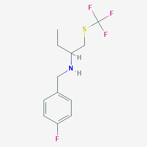 (4-Fluoro-benzyl)-(1-trifluoromethylsulfanylmethylpropyl)-amine