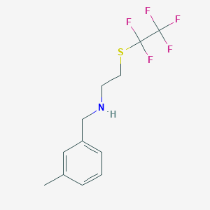 molecular formula C12H14F5NS B3221808 (3-Methyl-benzyl)-(2-pentafluoroethylsulfanylethyl)-amine CAS No. 1208079-16-6