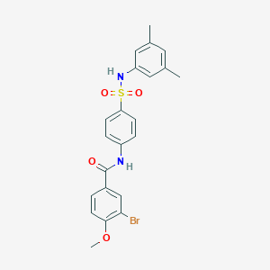 molecular formula C22H21BrN2O4S B322181 3-bromo-N-{4-[(3,5-dimethylanilino)sulfonyl]phenyl}-4-methoxybenzamide 