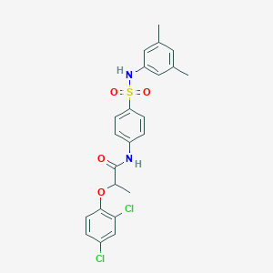molecular formula C23H22Cl2N2O4S B322182 2-(2,4-dichlorophenoxy)-N-{4-[(3,5-dimethylanilino)sulfonyl]phenyl}propanamide 