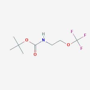 molecular formula C8H14F3NO3 B3221825 (2-Trifluoromethoxy-ethyl)-carbamic acid tert-butyl ester CAS No. 1208079-34-8
