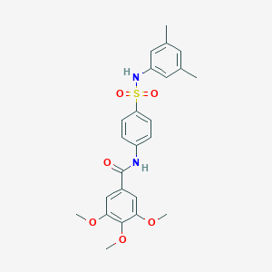 molecular formula C24H26N2O6S B322183 N-{4-[(3,5-dimethylanilino)sulfonyl]phenyl}-3,4,5-trimethoxybenzamide 
