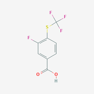 3-Fluoro-4-((trifluoromethyl)thio)benzoic acid