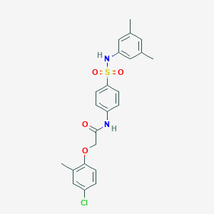 molecular formula C23H23ClN2O4S B322184 2-(4-chloro-2-methylphenoxy)-N-{4-[(3,5-dimethylanilino)sulfonyl]phenyl}acetamide 