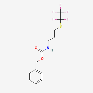 (3-Pentafluoroethylsulfanyl-propyl)-carbamic acid benzyl ester