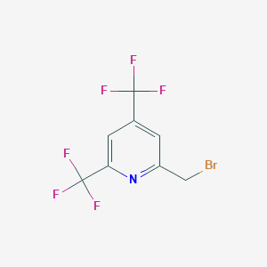 molecular formula C8H4BrF6N B3221859 2-Bromomethyl-4,6-bistrifluoromethyl-pyridine CAS No. 1208080-58-3