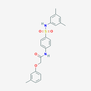 molecular formula C23H24N2O4S B322186 N-{4-[(3,5-dimethylanilino)sulfonyl]phenyl}-2-(3-methylphenoxy)acetamide 