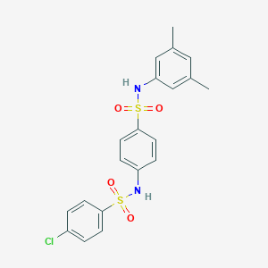 molecular formula C20H19ClN2O4S2 B322187 4-chloro-N-{4-[(3,5-dimethylanilino)sulfonyl]phenyl}benzenesulfonamide 