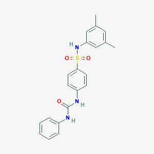 molecular formula C21H21N3O3S B322188 4-[(anilinocarbonyl)amino]-N-(3,5-dimethylphenyl)benzenesulfonamide 