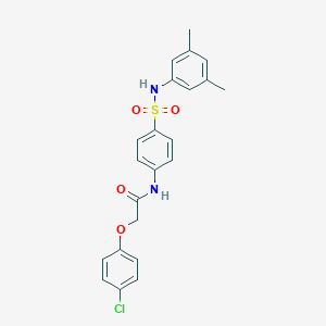 molecular formula C22H21ClN2O4S B322189 2-(4-chlorophenoxy)-N-{4-[(3,5-dimethylanilino)sulfonyl]phenyl}acetamide 