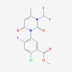 Methyl 2-chloro-5-(3-(difluoromethyl)-4-methyl-2,6-dioxo-2,3-dihydropyrimidin-1(6H)-yl)-4-fluorobenzoate