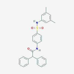 molecular formula C28H26N2O3S B322191 N-{4-[(3,5-dimethylanilino)sulfonyl]phenyl}-2,2-diphenylacetamide 