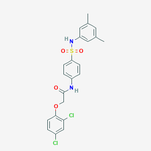 molecular formula C22H20Cl2N2O4S B322193 2-(2,4-dichlorophenoxy)-N-{4-[(3,5-dimethylanilino)sulfonyl]phenyl}acetamide 