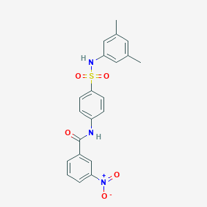 molecular formula C21H19N3O5S B322197 N-{4-[(3,5-dimethylanilino)sulfonyl]phenyl}-3-nitrobenzamide 
