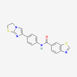 N-(4-(2,3-dihydroimidazo[2,1-b]thiazol-6-yl)phenyl)benzo[d]thiazole-6-carboxamide