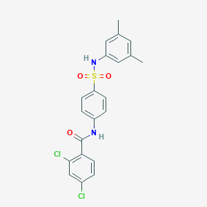 molecular formula C21H18Cl2N2O3S B322199 2,4-dichloro-N-{4-[(3,5-dimethylanilino)sulfonyl]phenyl}benzamide 