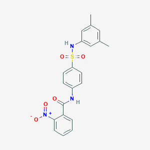 molecular formula C21H19N3O5S B322200 N-{4-[(3,5-dimethylanilino)sulfonyl]phenyl}-2-nitrobenzamide 