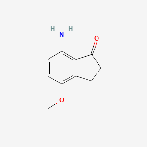 molecular formula C10H11NO2 B3222009 7-Amino-4-methoxyindane-1-one CAS No. 121062-93-9