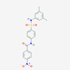 molecular formula C21H19N3O5S B322201 N-{4-[(3,5-dimethylanilino)sulfonyl]phenyl}-4-nitrobenzamide 