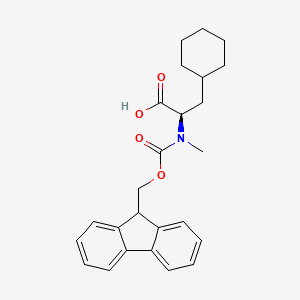 molecular formula C25H29NO4 B3222027 (R)-2-((((9H-Fluoren-9-yl)methoxy)carbonyl)(methyl)amino)-3-cyclohexylpropanoic acid CAS No. 1210834-55-1
