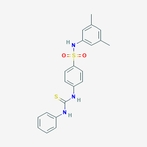 molecular formula C21H21N3O2S2 B322203 N-(3,5-dimethylphenyl)-4-[(phenylcarbamothioyl)amino]benzenesulfonamide 