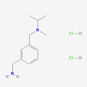 molecular formula C12H22Cl2N2 B3222061 (3-{[Methyl(propan-2-yl)amino]methyl}phenyl)methanamine dihydrochloride CAS No. 1211406-00-6