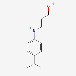 molecular formula C12H19NO B3222063 3-{[4-(Propan-2-yl)phenyl]amino}propan-1-ol CAS No. 1211436-49-5