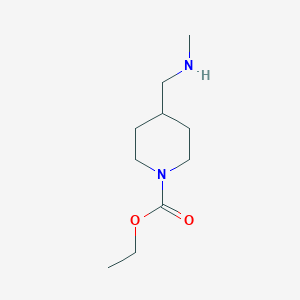 molecular formula C10H20N2O2 B3222068 Ethyl 4-((methylamino)methyl)piperidine-1-carboxylate CAS No. 1211450-30-4