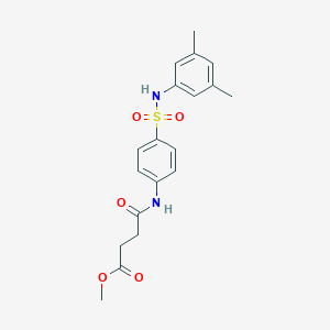 molecular formula C19H22N2O5S B322208 Methyl 4-{4-[(3,5-dimethylanilino)sulfonyl]anilino}-4-oxobutanoate 