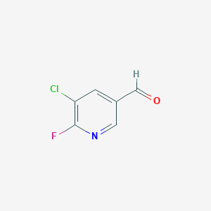molecular formula C6H3ClFNO B3222098 5-Chloro-6-fluoronicotinaldehyde CAS No. 1211515-52-4